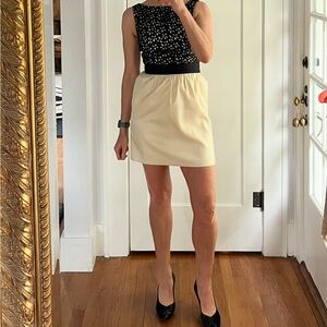 NWT Milly of New York 60s vibes wool silk blend dress sz6 made USA floral lace